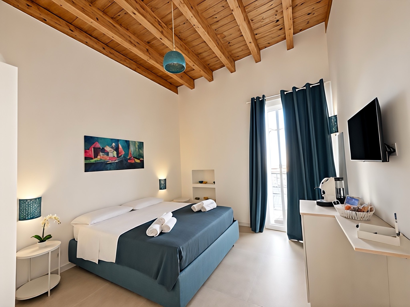 Camera Turchese del B&B I Colori del Borgo